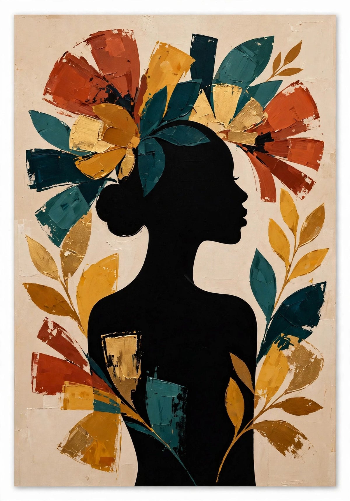 Bloom portrait 3 - bold abstract floral silhouette