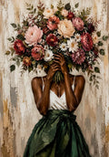 Bloom portrait 1 - painterly bouquet portrait